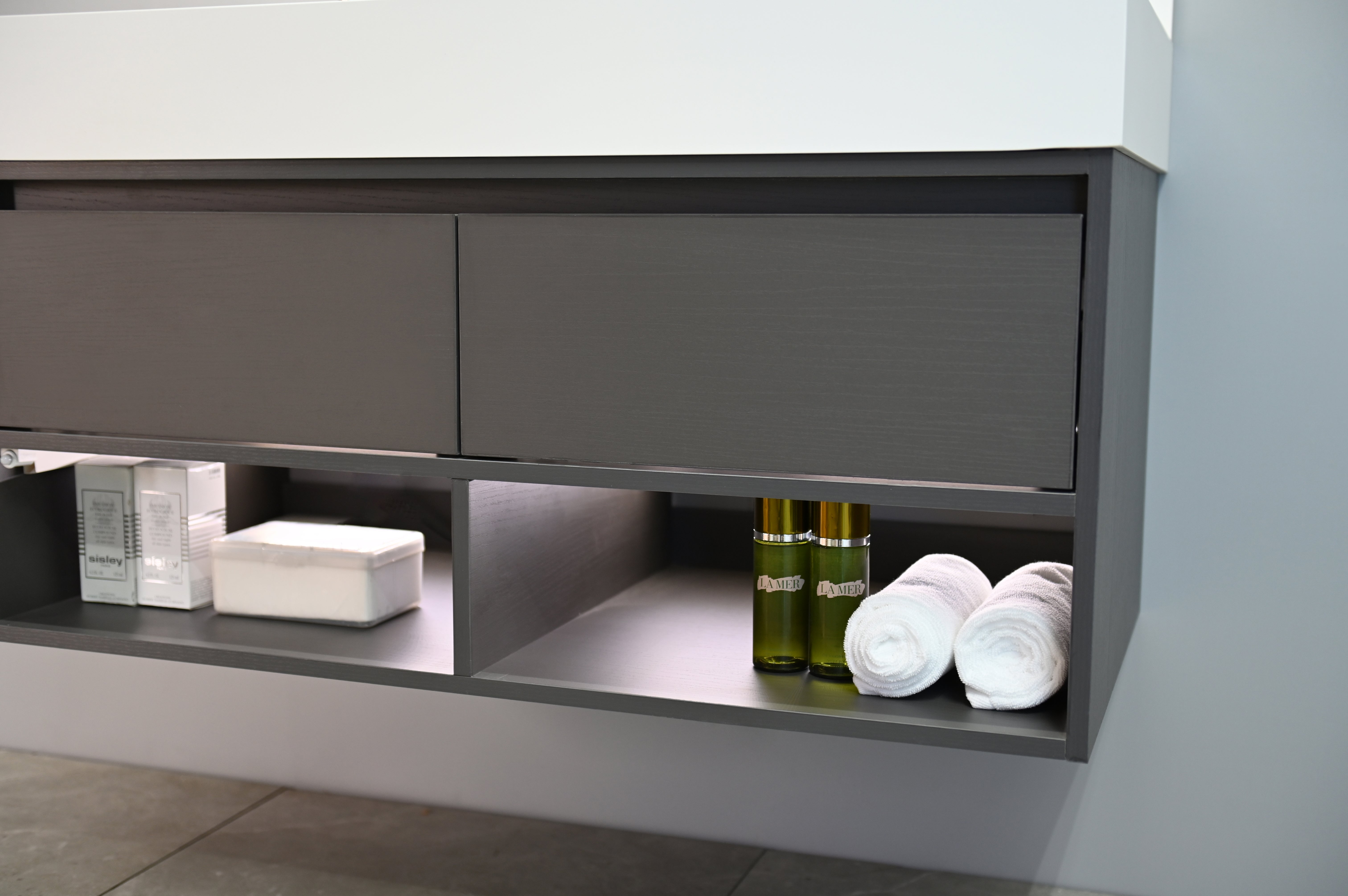 Vanité-Lavabo Aura 40'' Gris LED